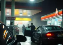 carro invade loja de conveniência