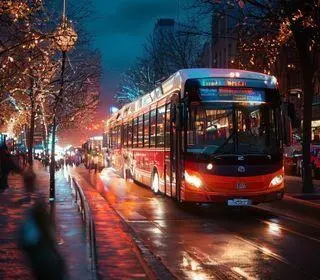 ônibus iluminados de Natal