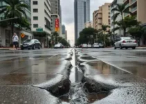 vazamento de água na Avenida Morumbi