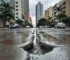 vazamento de água na Avenida Morumbi