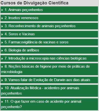 Cursos de divulgação científica do Instituto Butantã para 2014 divulgacao-cientifica