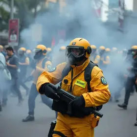 GCM Butantã spray de pimenta gás lacrimogênio