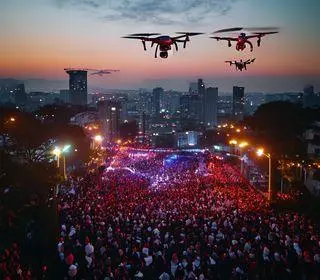 Concerto de Natal com drones