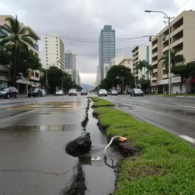 vazamento de água na Avenida Morumbi